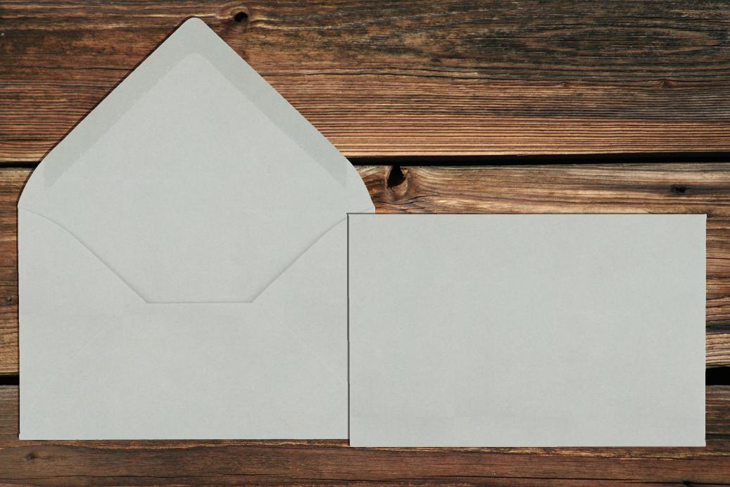 Briefhüllen 90x140 mm Nassklebend Delfingrau 120 g/qm